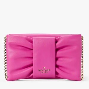 Kate Spade Fuchsia Clutch with Gold Chain